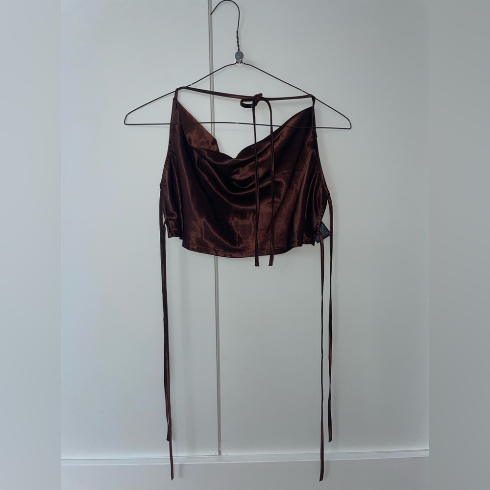 H&M Brown Women's Backless Tie Top